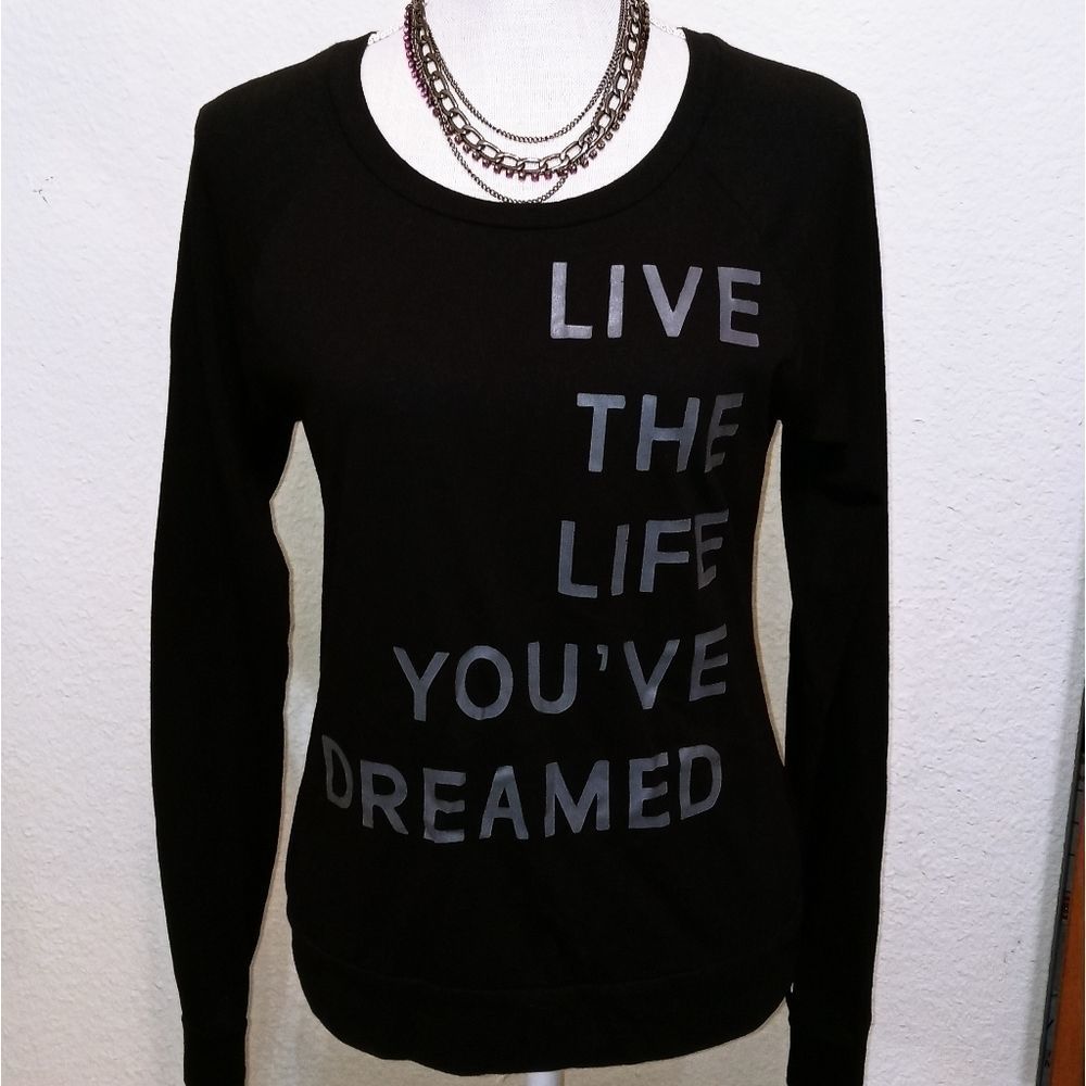 Forever 21 Black Long-Sleeved Print Shirt